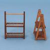 1PC Mini Wooden Stands Dual Storage Racks for Dollhouse Accessories Lightweight Compact Mini Plant Stand