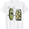 Funny Pickle Surprise A Cucumber And A Jar Of Sliced Pickles Unisex T-Shirt Unisex T-Shirt