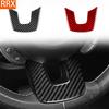 For Kia Soul 2014- Real Carbon Fiber Sticker Steering Wheel Lower Panel Trim Cover Car Accessories Interior Decorative