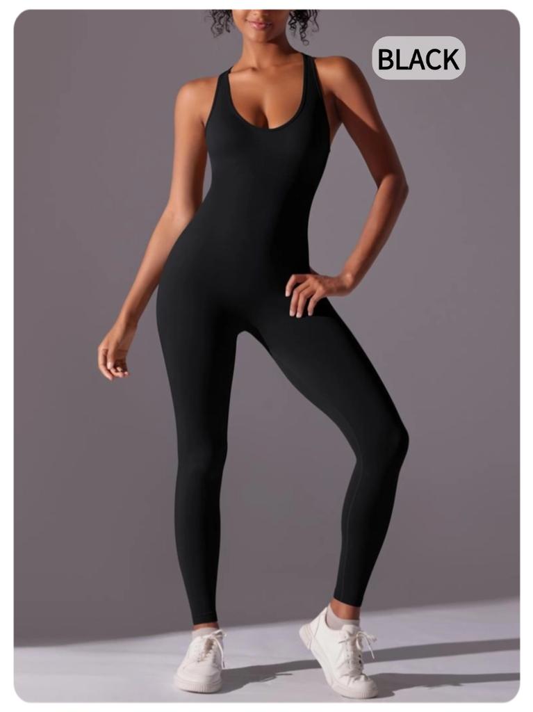 Damen Fitness Sets, Damen Yoga Kleidung, Sportbekleidung, Damen Sport Overalls, Dehnbare Fitnesskleidung, Sexy Tanktop Stil Overalls