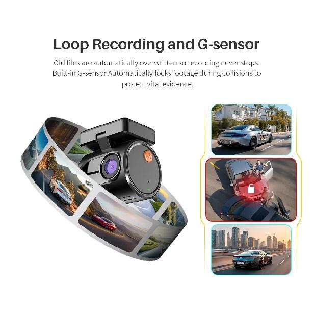 Dash cam KAWA MINI 3 Gen2 KAWA Car DVR AUTO Camera Video Recorder,2K WiFi&APP/Voice Control,Night Vision Upgrade Dashcam