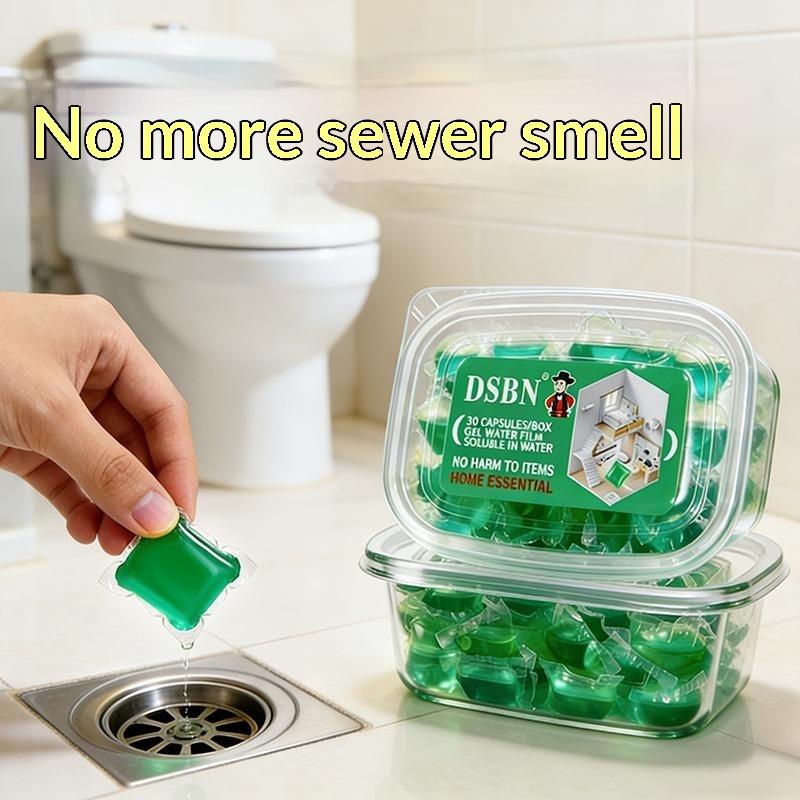 Odor Removal Sewer Cleaner Scented Gel Airs Freshener For Sinks Drains Gel Water Film Soluble In Water For Kitchen For Bathroom