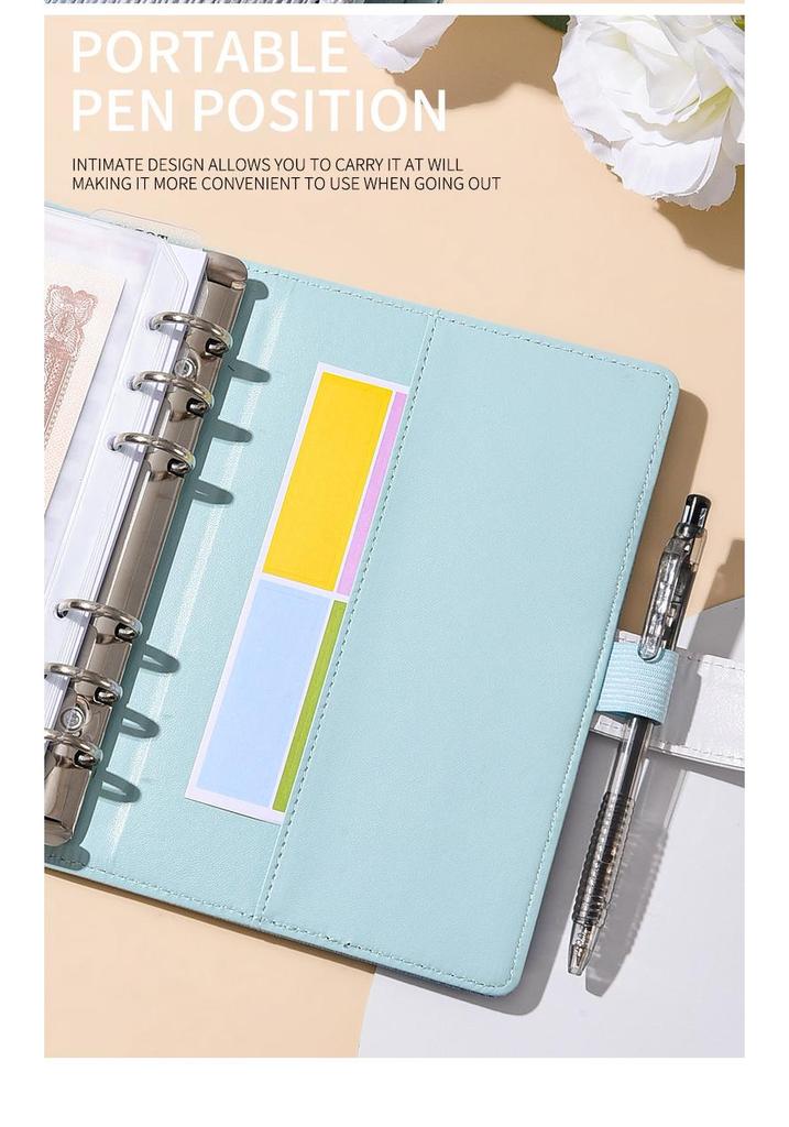 Macaron A6 Loose-Leaf Notebook for Phone, Cash, Budget, & Financial Planning