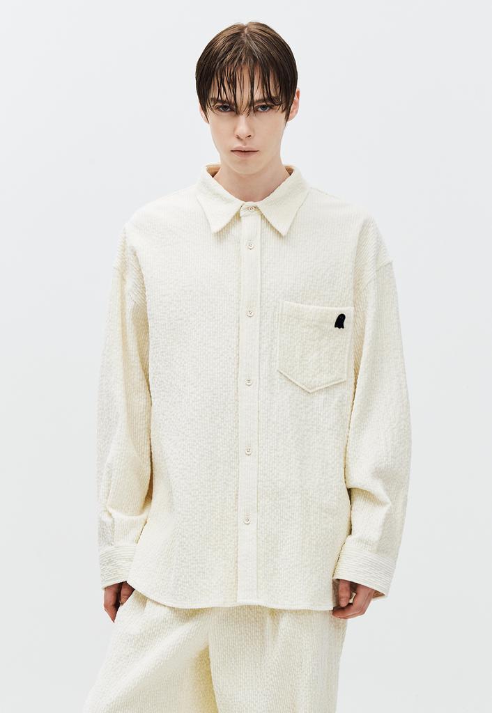 ZIOSONGZIO Semblance Corduroy Shirt Ivory Zh5Sh809Iv