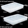 4-Compartment & 12-Compartment Transparent Plastic Fishing Tackle Storage Box for Lures and Bait