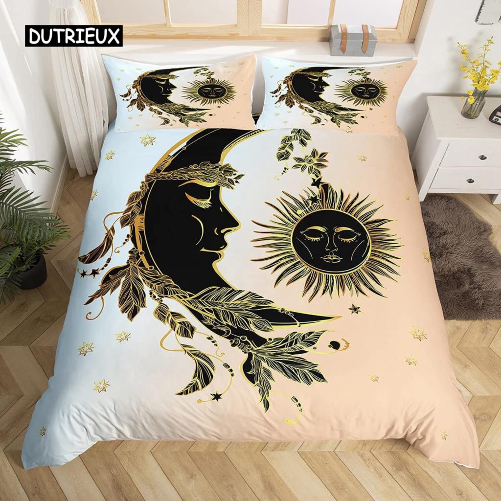 Ultraweiches Bettwäscheset mit 3D-Totenkopfmotiv, Full/King/Queen Size, luxuriöses Bettbezugset mit gotischen Totenköpfen und Skelettknochen