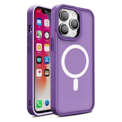Magnetic Case with MagSafe for iPhone 15 Plus with Lanyard Holes, Purple