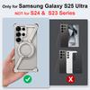 Custodia Eary per Samsung Galaxy S25 S24 Ultra con Anello Magnetico Magsafe Stand Rotante a 360° Copertura Metallica Senza Bordi Antiurto