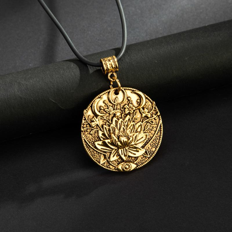 

Популярное индийское ожерелье с цветком мандалы, древняя луна, модные аксессуары, женские подарки