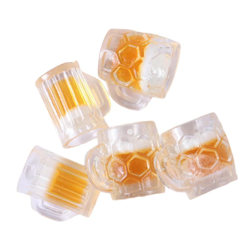 Resin Cartoon Beer Mug Keychain & Doll Pendant Jewelry Accessories