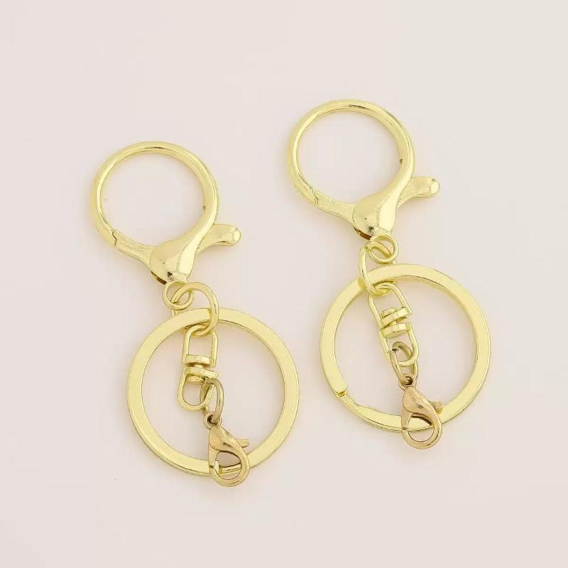 10Pcs Heavy Duty Metal Keychain Lobster Claw Swivel Clips with Key Ring for Purse Strap Attachment