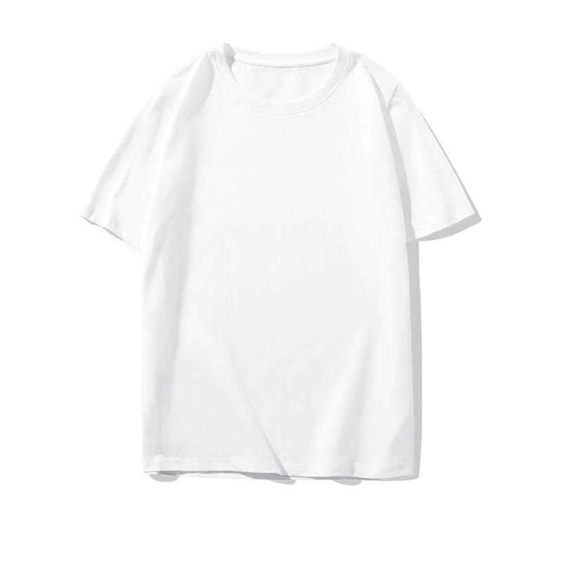 Damski casualowy biały T-shirt z krótkim rękawem - Wiosna/Lato Okrągły dekolt Luźny top