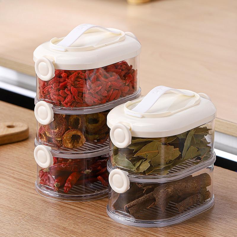 Kitchen Storage Box Household Scallion Ginger and Garlic Preservation Box Dried Fruit and Nut Sealed Box