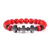 Prayer Men Women Bracelet Hematite Cross Rosary Natural Stone Beads Jesus Onyx Meditation Bracelets Bangles Jewelry Gift Pulsera