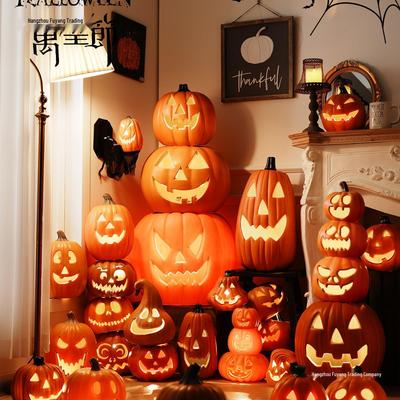 Large Luminous Pumpkin Lantern Decoration for Halloween Scenes
