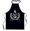 Cotton Black Apron with a Print On the Kitchen Grill King for Men, Father's Day