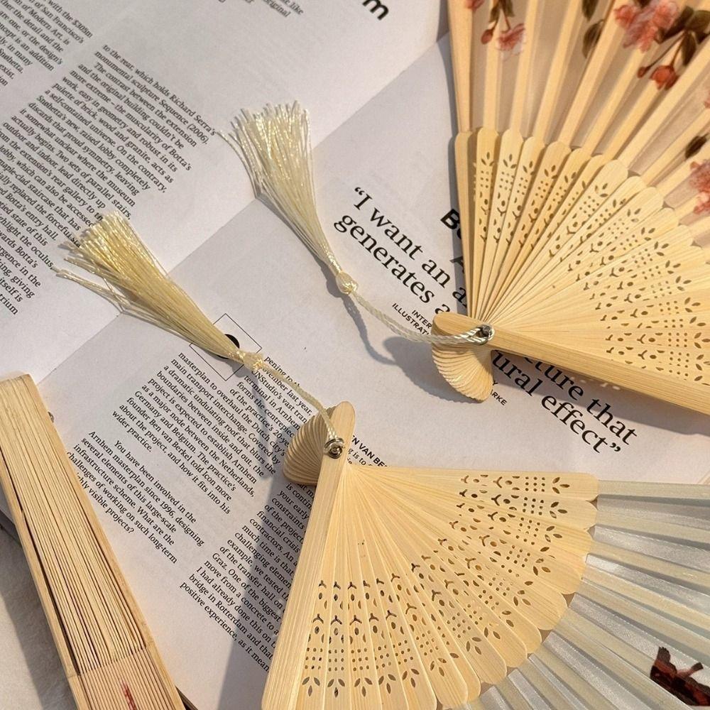 Plastic Chinese Japanese Folding Fan Colorful Folding Fan Decorative Portable Photo Props  Outdoor