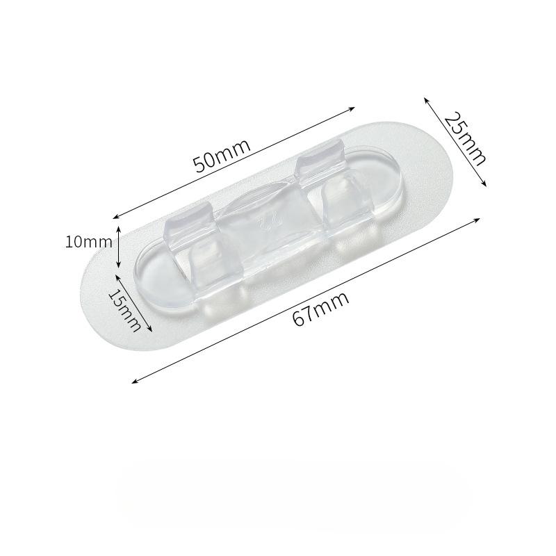 10 Pcs Wire Retainer Non-punch-free Wall Cabling Self-adhesive High Viscosity Storage and Fixing Clip Cable Organizer