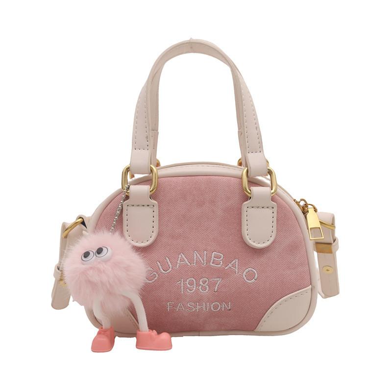 Trendy Mini Denim Letter Crossbody Bag For Kids Stylish Unisex Shoulder Bag For Toddlers