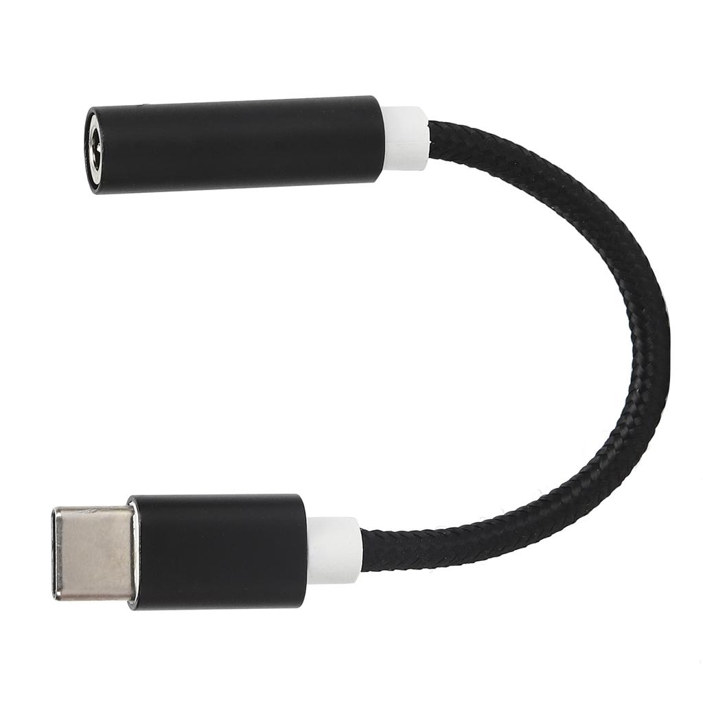 Type C To 3.5MM Aux Audio Adapter Braided Audio Headset Adapter for Letv   XiaomiBlack