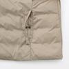 MUJI Leichte Daunenjacke für Damen, faltbar, ohne Kragen, BD10GA5A, Hellbeige, Damengröße XL