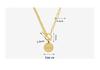 18K Gold-Plated Hip Hop OT Buckle Round Pendant Clavicle Necklace P101