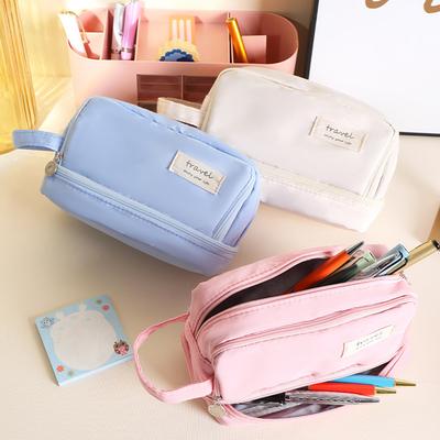 Multilayer Pencil Case Large Capacity Pen Bag Simple Multifunctional Pencil Pouch for Students School Office Stationery Supplies