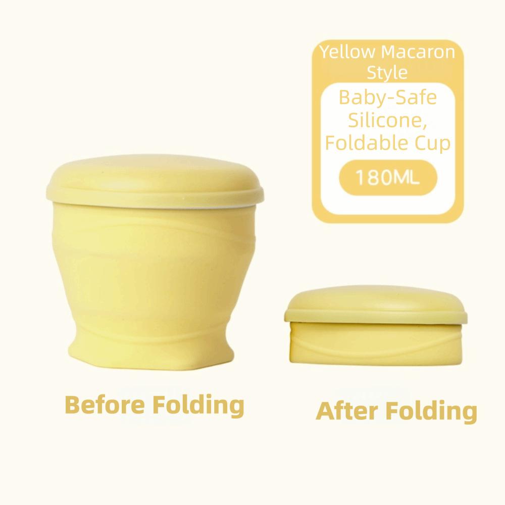 with Lid Collapsible Travel Cup 180ml Portable Pocket Cup Durable Folding Water Cup Outdoor Use