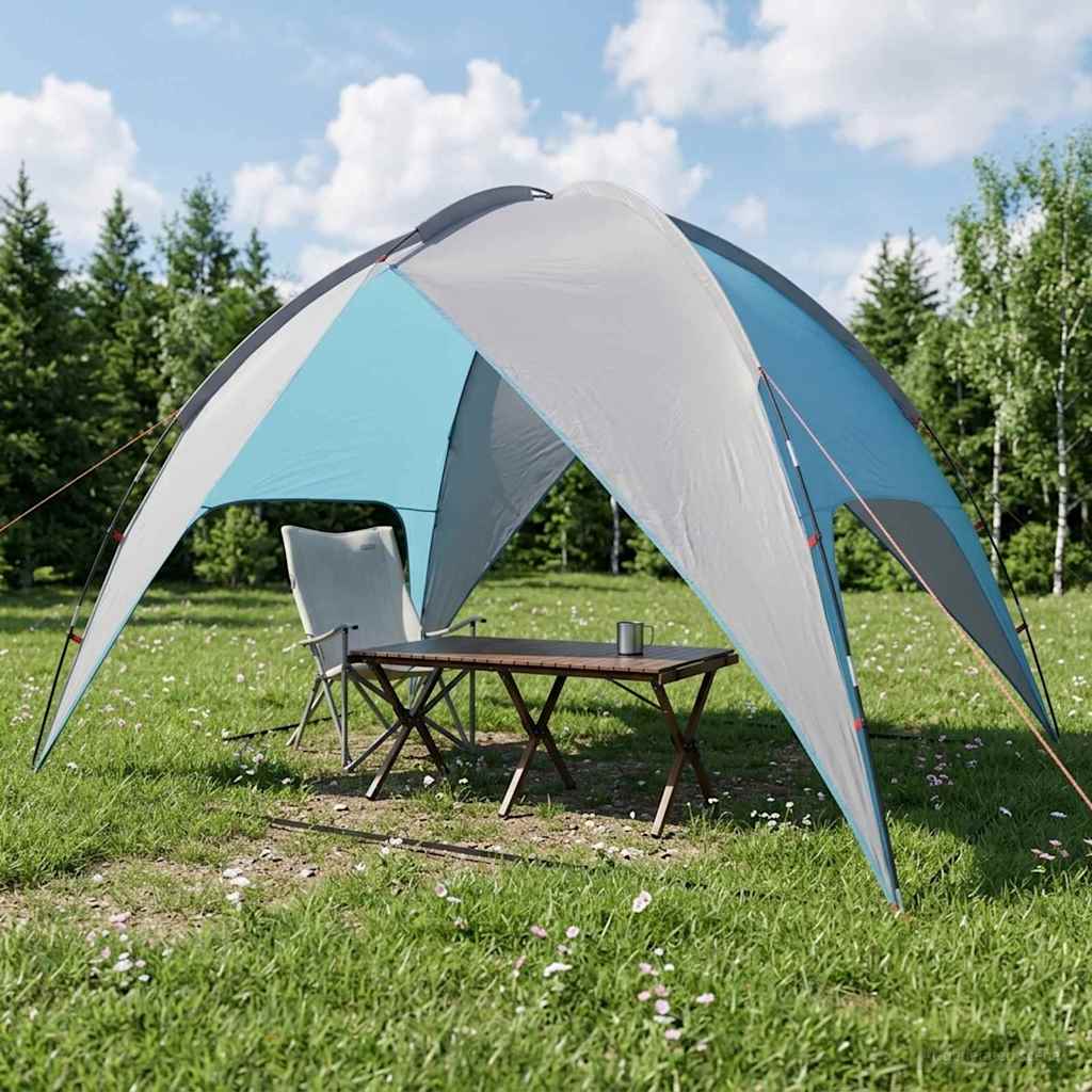 Camping Tent with Rain Fly Waterproof Blue 245 x 245 x 149 cm