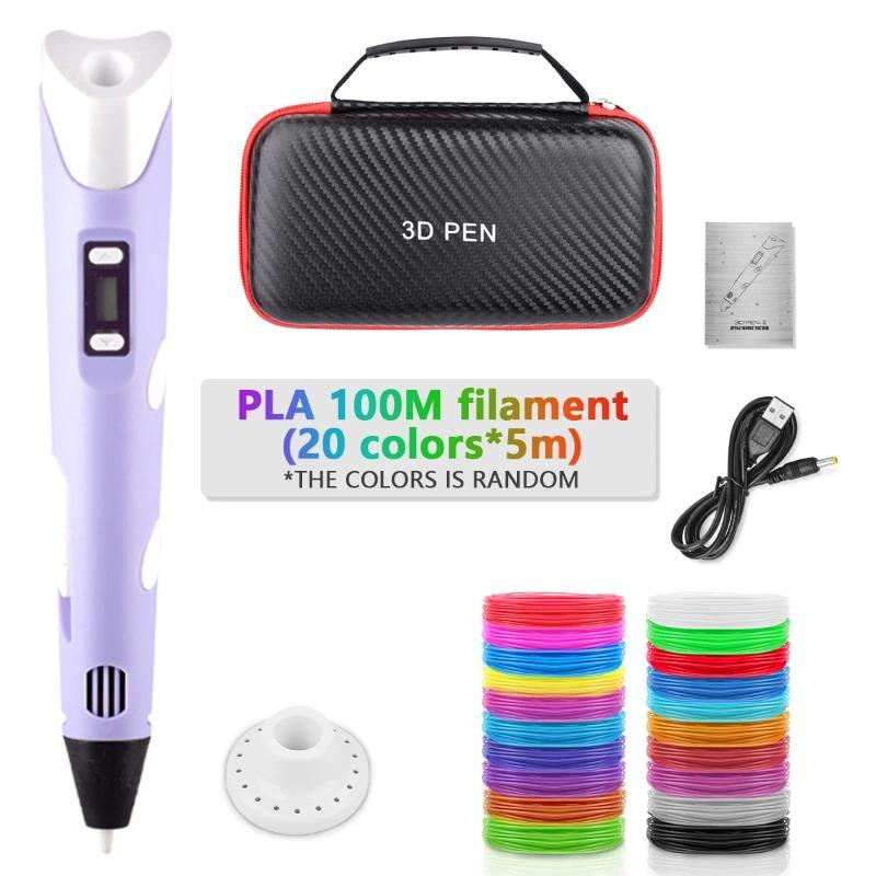 3D Printing Pen New 3D Pen with PLA Filament for Children Kids Creative DIY Pens Child's Birthday Gift Christmas
