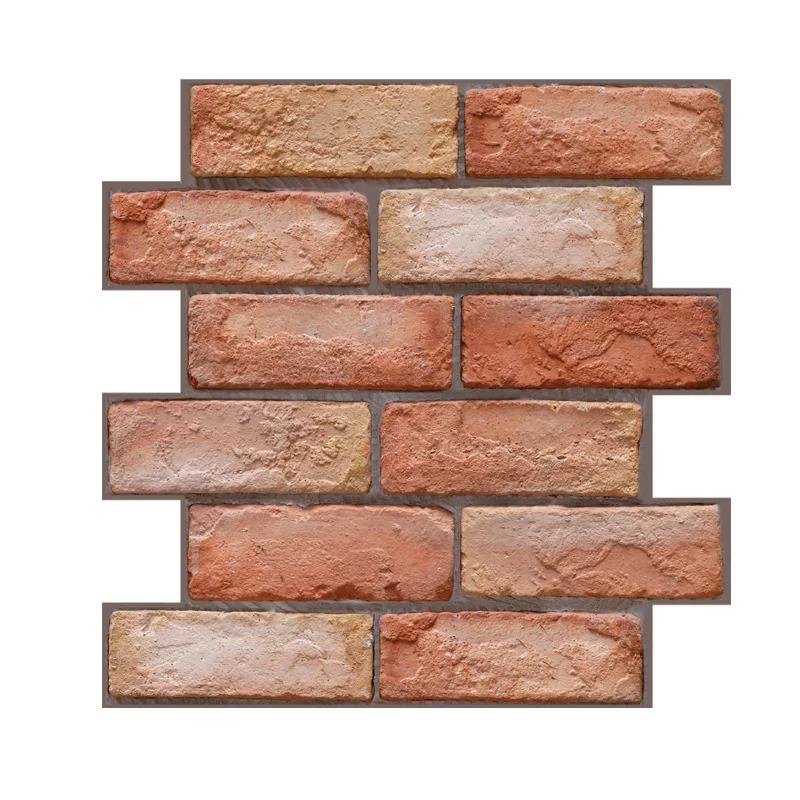 3D Imitation Brick Wall Stickers 30Cmx30Cm Diy Removeable Self-Adhesive Waterproof Wallpaper Living Room Kitchen Art Decoration