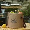 Tragbarer Faltbarer Eimer 5L 10L Großes Fassungsvermögen Outdoor Camping Reise Zusammenklappbarer Handlicher Wasserbehälter Für Outdoor Wandern