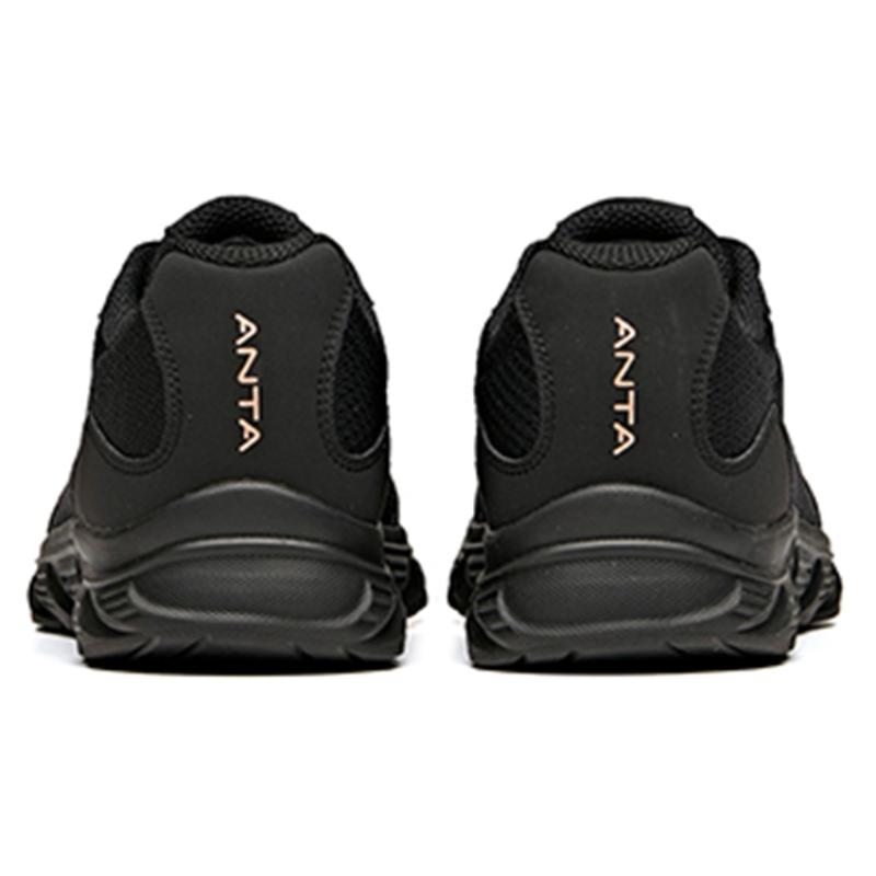 Anta Soft Sole Slip Resistant, Abrasion Resistant, Breathable Low top Casual Running Shoes Women's Black Sneakers 922115571-4