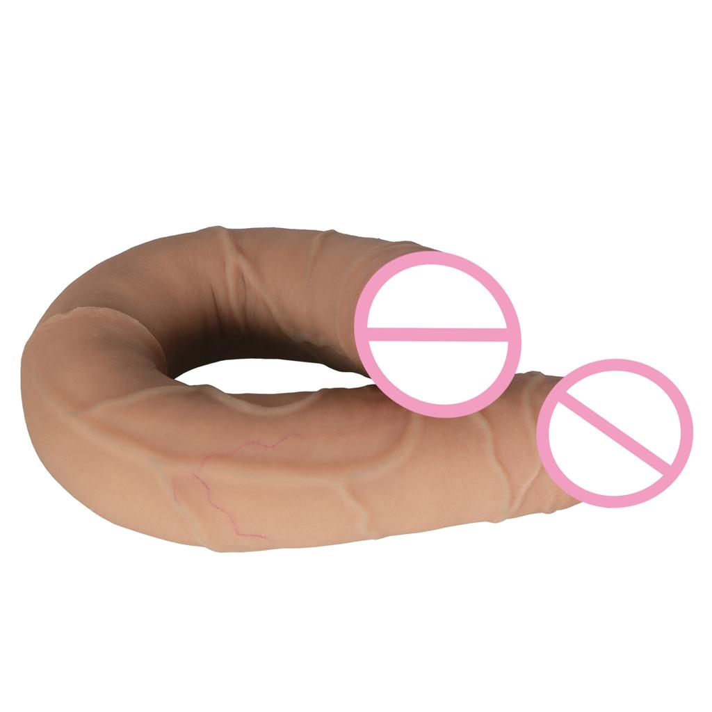 Huge Realistic Dildo Double Head Penis Super Soft Dildo U Shape Big Dick Vagina G-Spot Stimulation Masturbator Waterproof Sex Toys for Women Men Gay