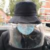 Bucket Hat Beach Sun Hat Fisherman Cap With Detachable Clear Facial Cover Hat