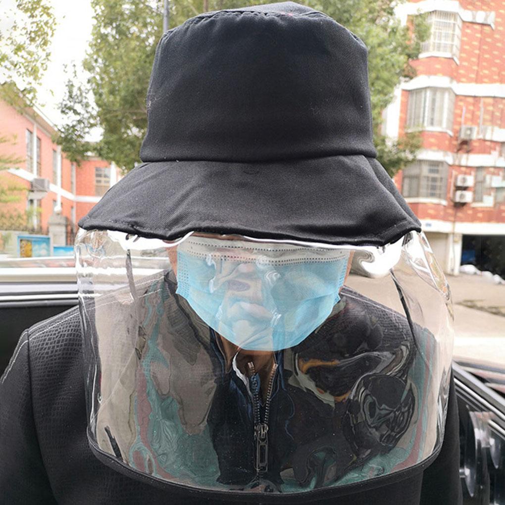 Bucket Hat Beach Sun Hat Fisherman Cap With Detachable Clear Facial Cover Hat