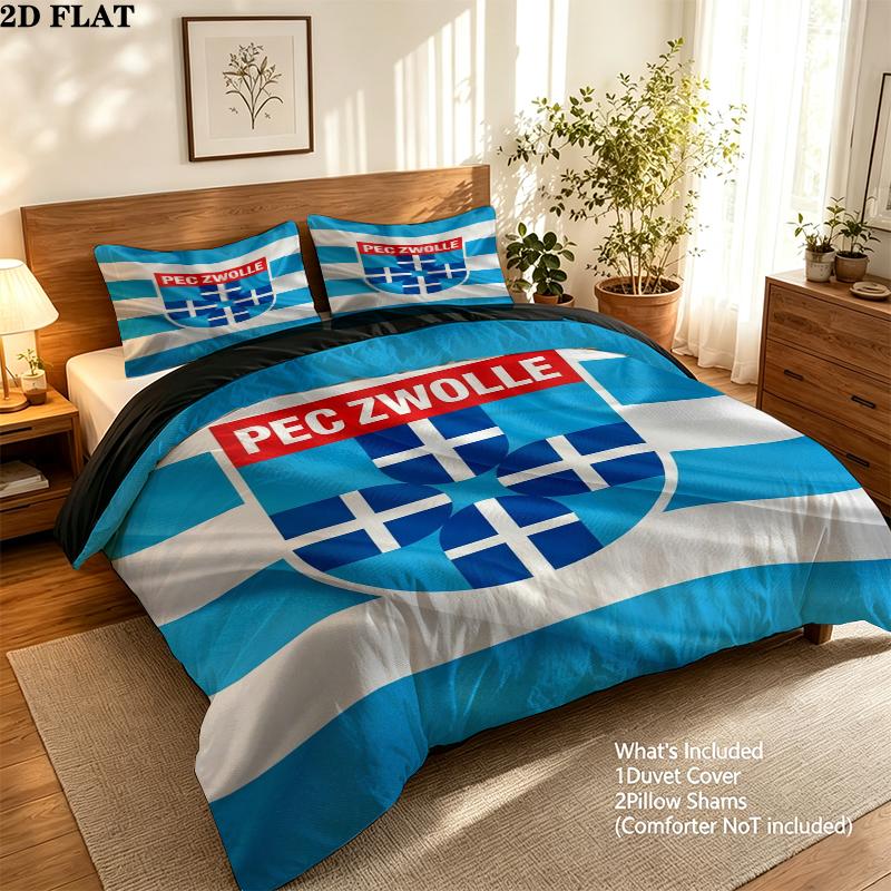 Pec Zwolle Pattern Bedding uilt Set uilt Cover Pillowcase Home Decoration Birthday Gift (1 * duvet cover + 2 * pillowcase without core)