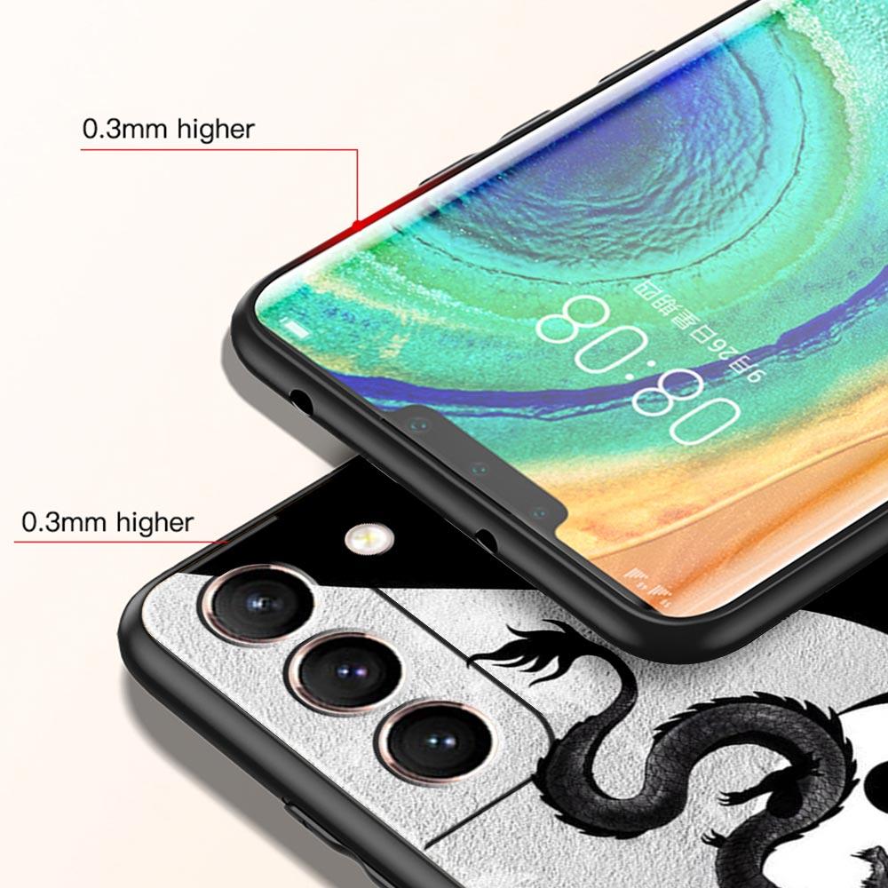 Phone Case For Samsung Galaxy S23 S22 Ultra S20 S21 FE 5G S10 S9 Plus S10E S8 Note 10 20 Silicone Black Cover Dragon Fashion