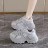 Summer mesh shoes women's breathable thin new platform dad shoes student mesh sneakers increase in height