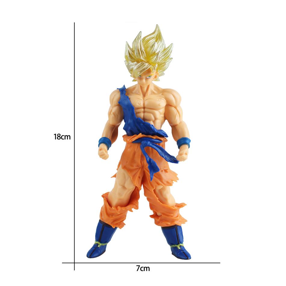 17-18CM Anime Dragon Ball Z Süper Saiyan Son Goku Broly Vegeta Anime Aksiyon Figürü Model Hediyeler Çocuklar İçin Koleksiyonluk Figürler