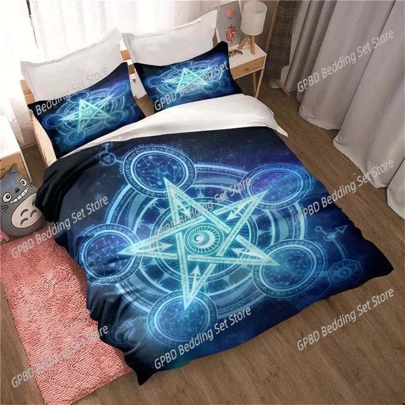 Comforter Anime Cardcaptor Sakura Bedding Set 3D Printed Suitable For Bedroom Kids Home Textile