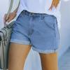 Women's Color Jeans Stretch Slim Fit Distressed Denim Shorts