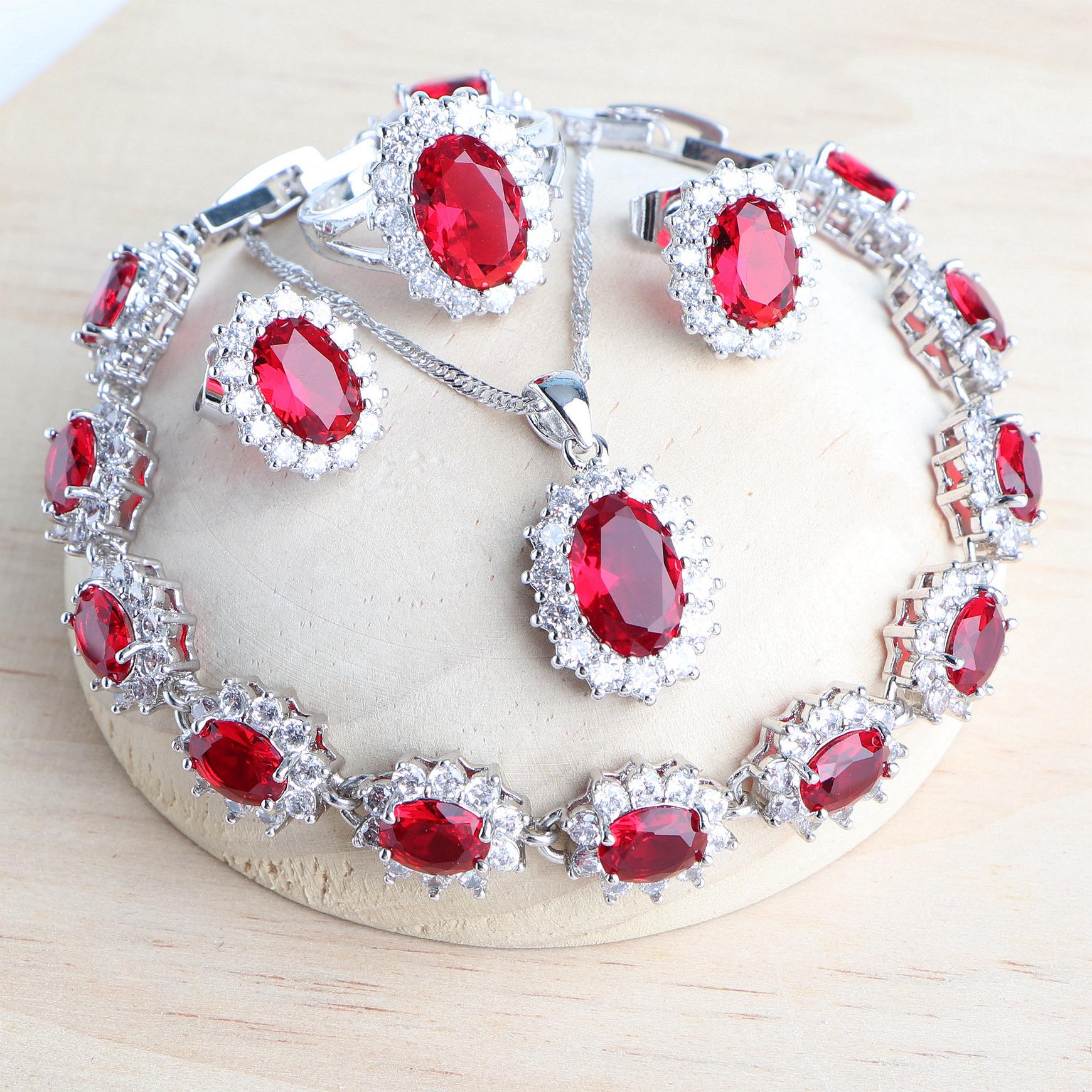 

Свадебный комплект ювелирных изделий из кубического циркона для женщин, свадебные кольца/браслеты/серьги/подвеска, комплект ожерелья 8