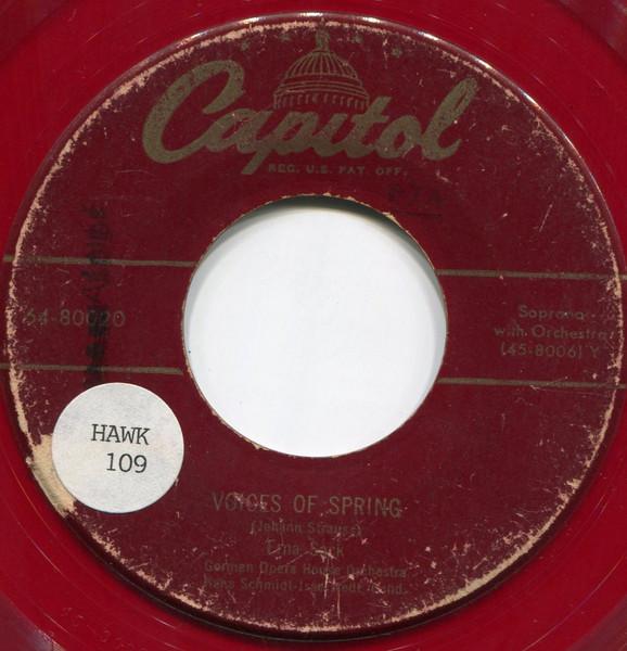 

7inch Record ERNA SACK Voices Of Spring The Nightingale 6480020 CAPITOL US Classical Used