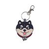 [HINIHAO HI,] 1 Pc Black Shiba Inu Double-Sided Embroidered Keychain