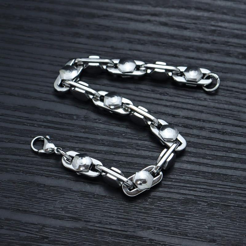 Unique Design Hip-Hop Men'S Bracelet, Simple And Domineering Punk High-End Cuban Bracelet