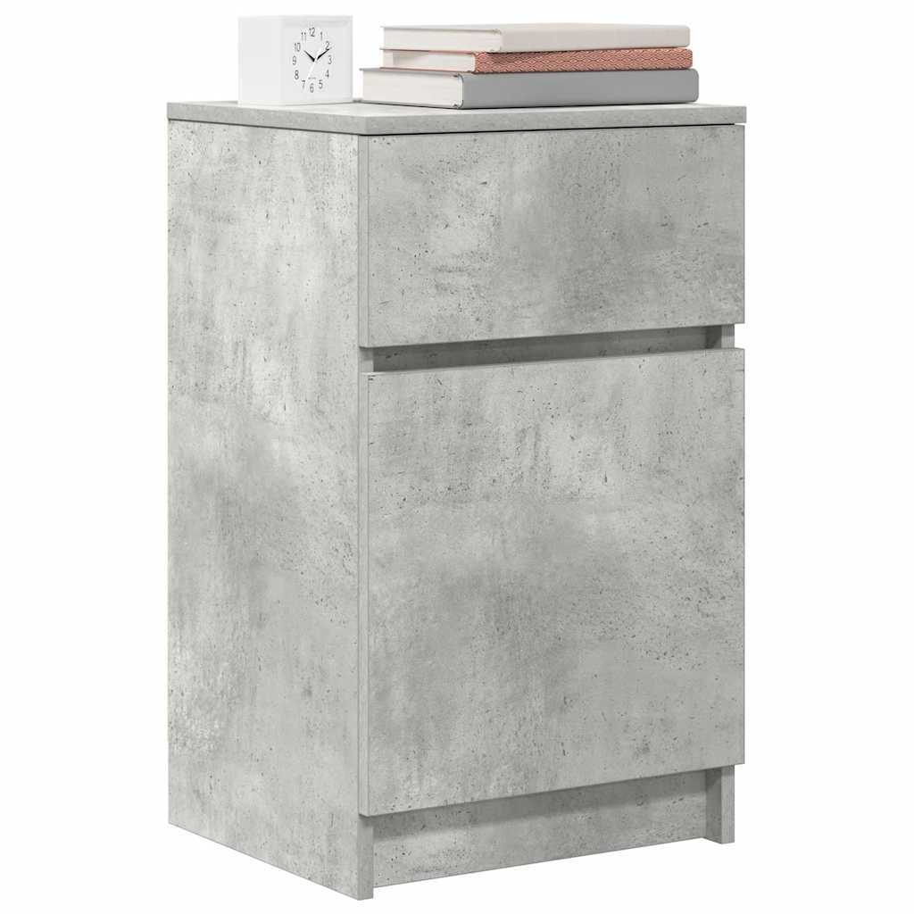 Nightstand Concrete Gray 39x35x65 cm Engineered Wood