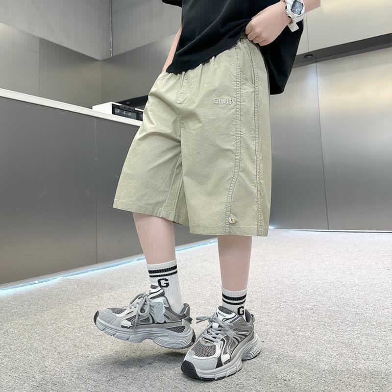 2026 Boys' Ice Silk Summer Capri Sports Shorts for Kids