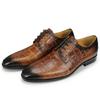 Mode Hohe Qualität Derby Schuhe Luxus Herren Echtleder Schuhe Hochzeitskleid Klassische Freizeitschuhe Krokodilmuster Kostenloser Versand