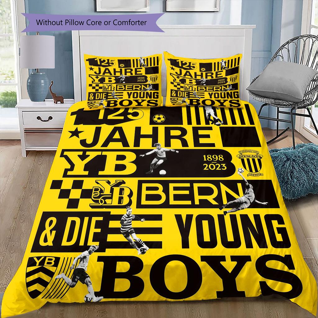 Young Boys Pattern Bedding Home Decoration Birthday Gift ( 1 Duvet Cover + 2 Pillowcase, Without Core),fan Merchandise.